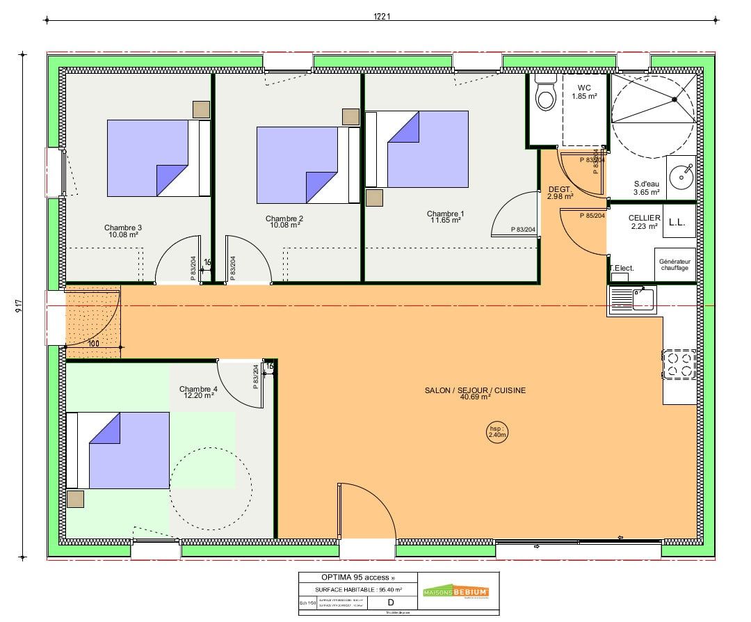plan-maison-PMR-95-m2-4-chambres-prix-cle-en-main-bioclimatique-Optima-95-Access-Maisons-BEBIUM