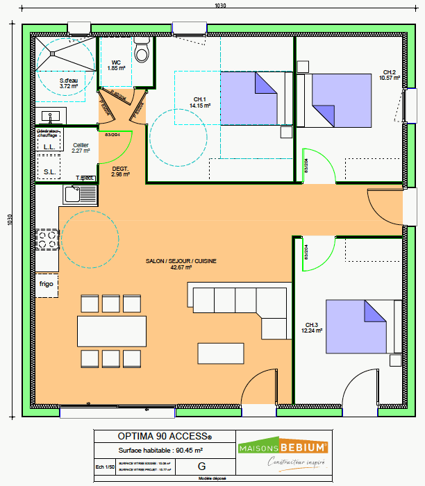 Plan Maison 90 M2 Moderne