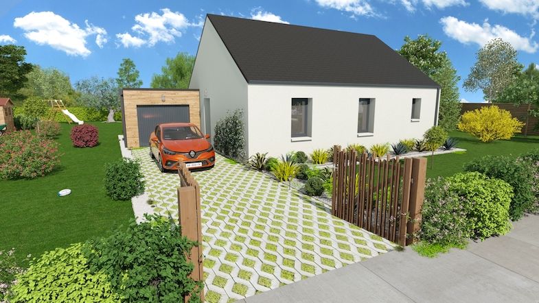 maison-plain-pied-70-m2-2-chambres-OPTIMA-70-avec-garage-Bioclimatique-prete-a-habiter-MAISONS BEBIUM