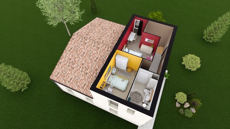 plan-maison-contemporaire -a-etage-partiel-110-m2-4-chambres-OPTIMA-110-Bioclimatique-prete-a-habiter-Maisons-BEBIUM