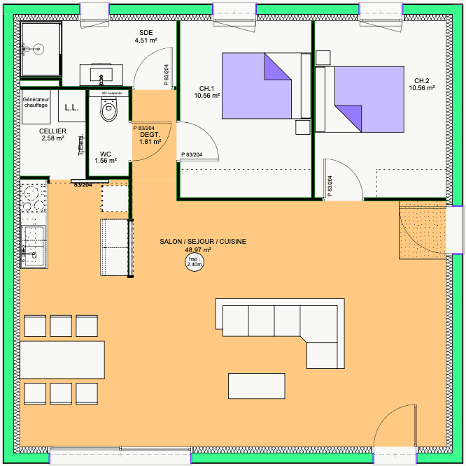 Maison 80 M2 Plain Pied Plans