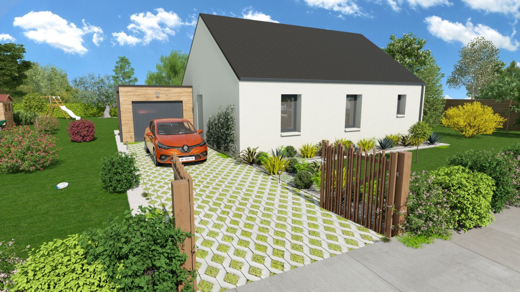 Projet de construction d'une maison 69.93 m² avec terrain à VAUCELLES (14)