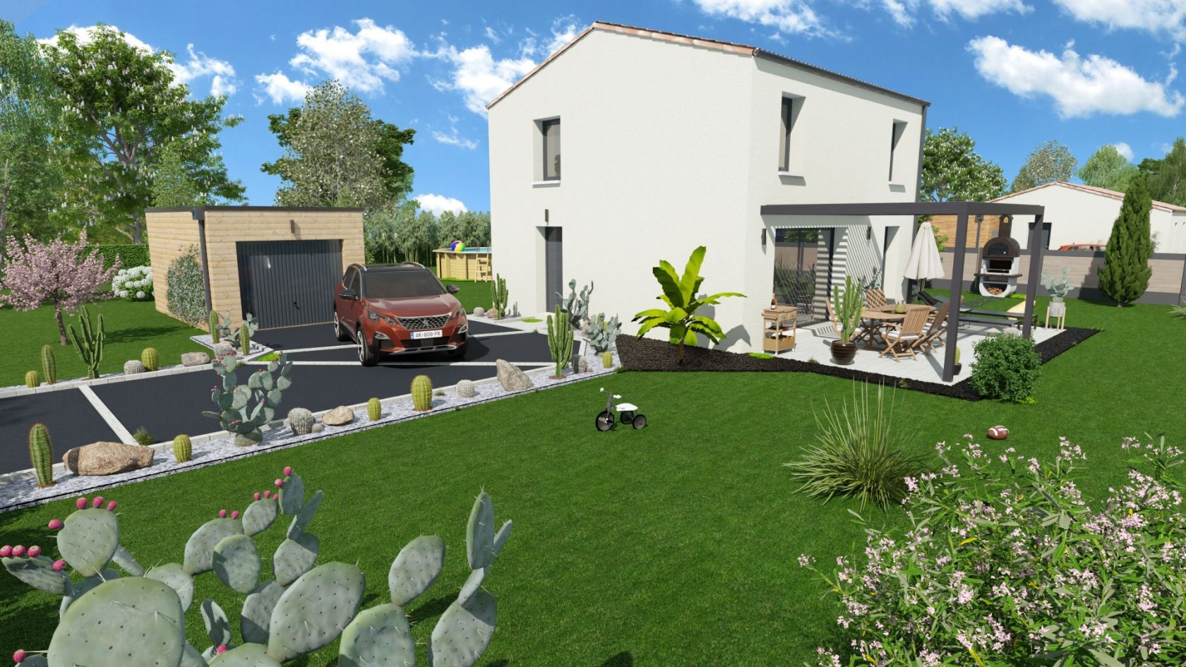 Projet de construction d'une maison 92.62 m² avec terrain à CHAURIAT (63)