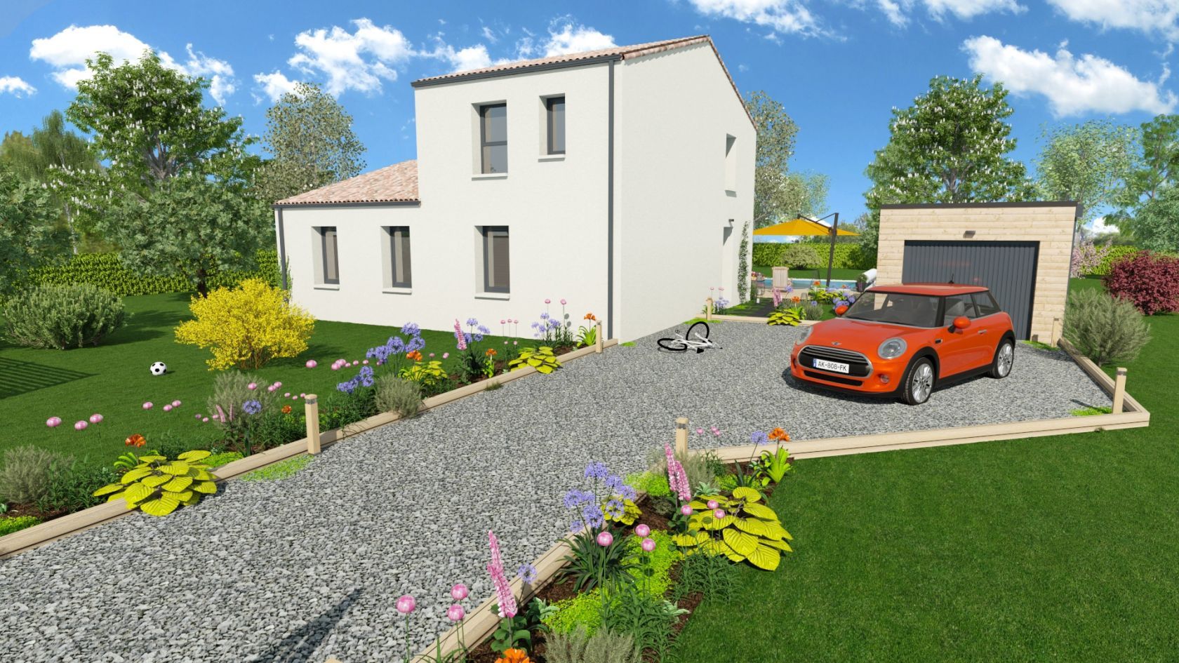 Projet de construction d'une maison 110.54 m² avec terrain à VUE (44)