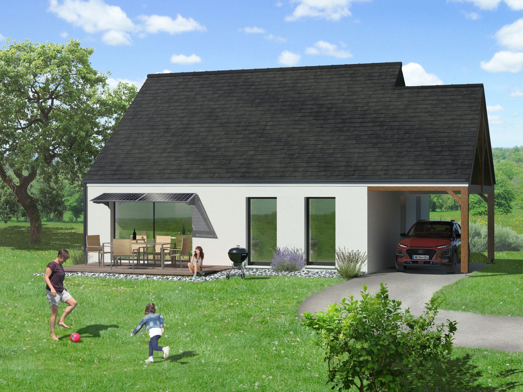 Projet de construction d'une maison 89.33 m² avec terrain à VAY (44)