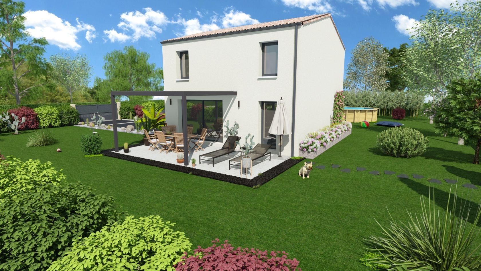 Projet de construction d'une maison 90 m² R+1 avec terrain à MONTAMISE (86)