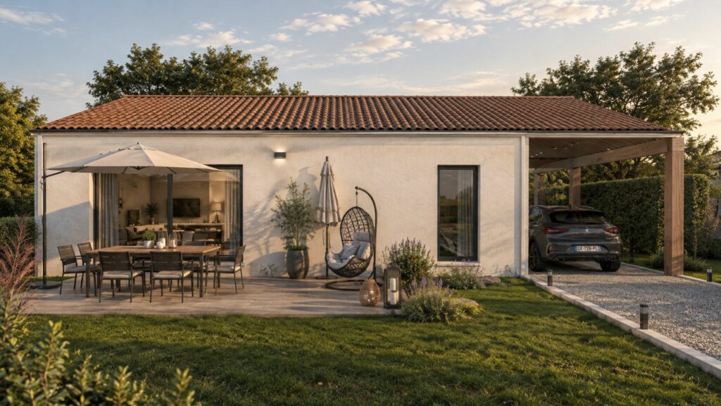 arrière maison 80m2 avec 2 chambres