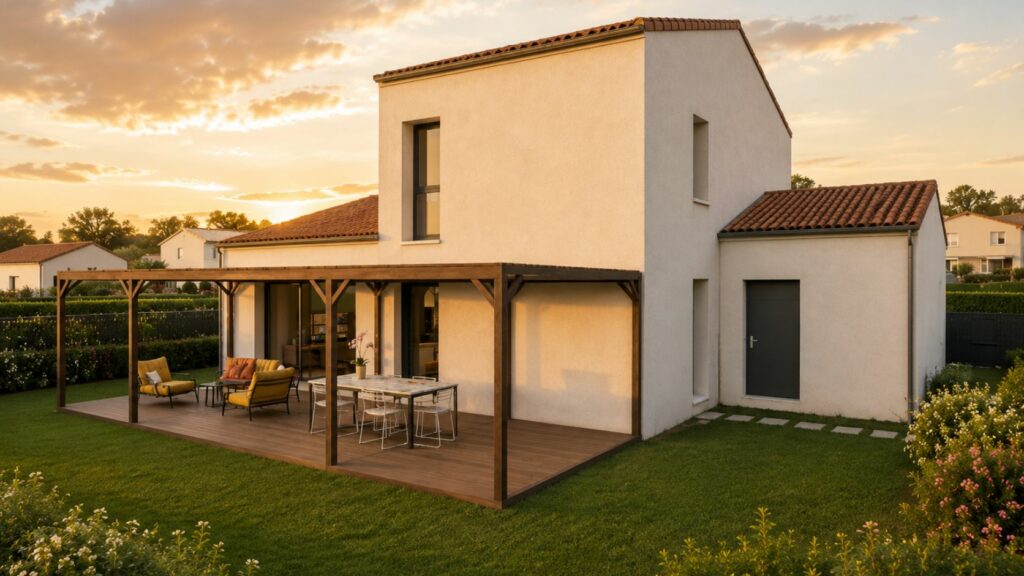 arrière maison de 110m2 avec terrasse