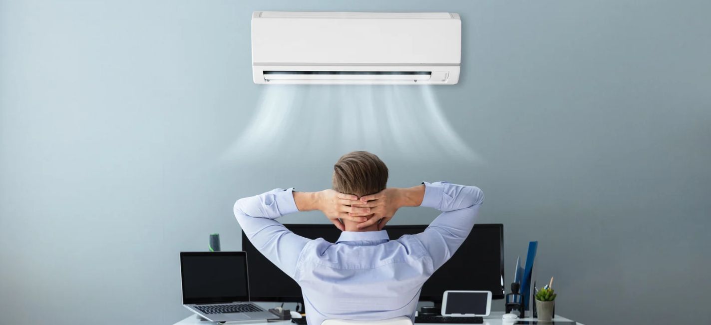 climatisation installée dans un bureau de maison pour le confort