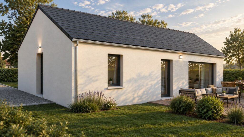 façade maison 80m2 avec 2 chambres