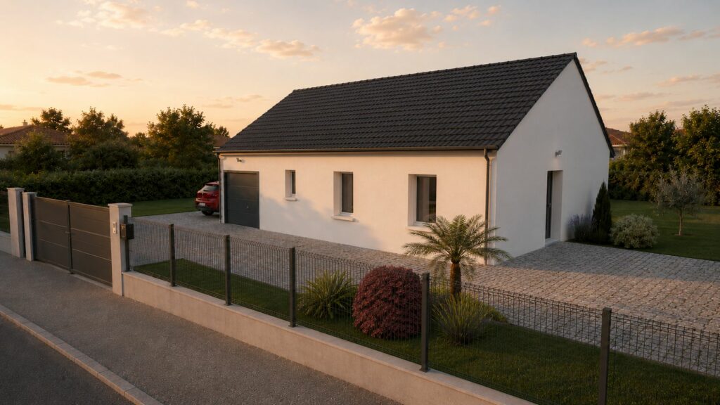 façade maison 80m2 3 chambres