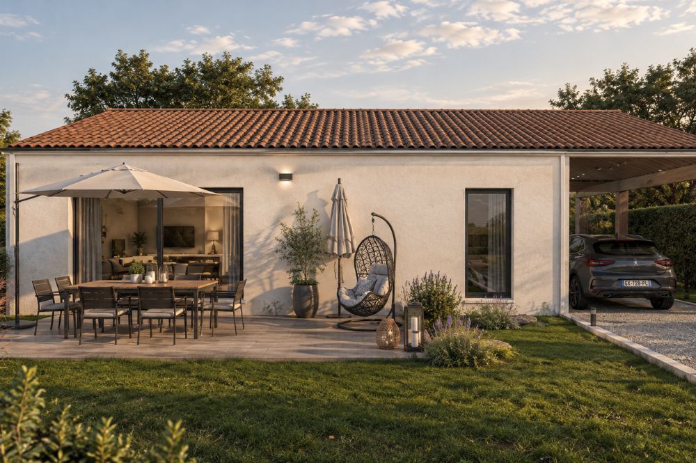 arrière maison 80m2 avec 2 chambres