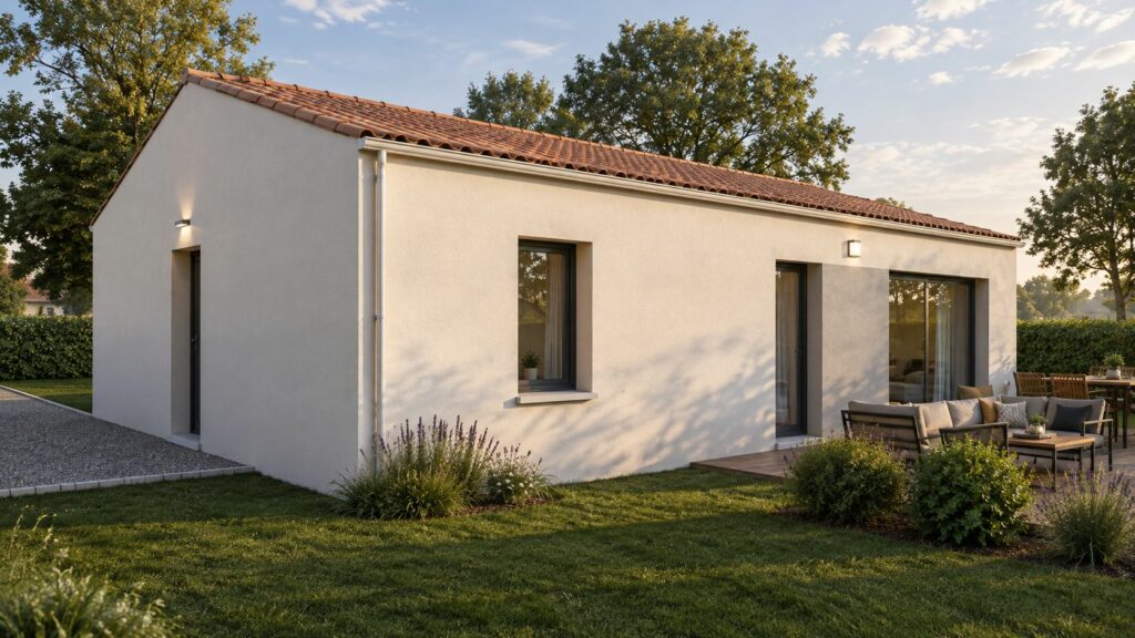 façade maison 80m2 avec 2 chambres
