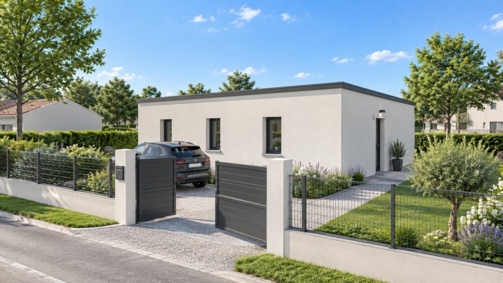 façade maison de 88m2 à toit plat
