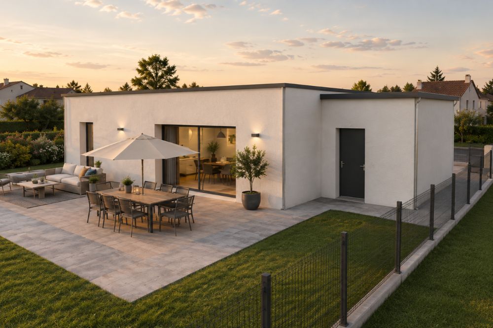 maison 70m2 2 chambres à toit plat