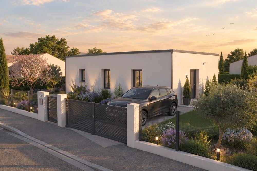 maison de 108m2 à toit plat
