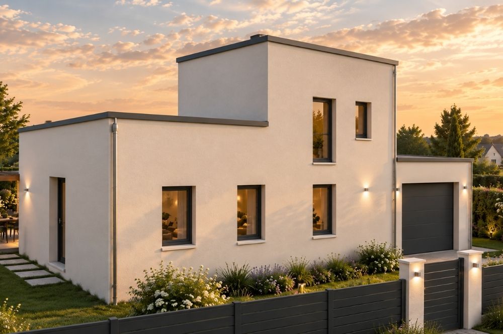 maison de 110m2 à toit plat