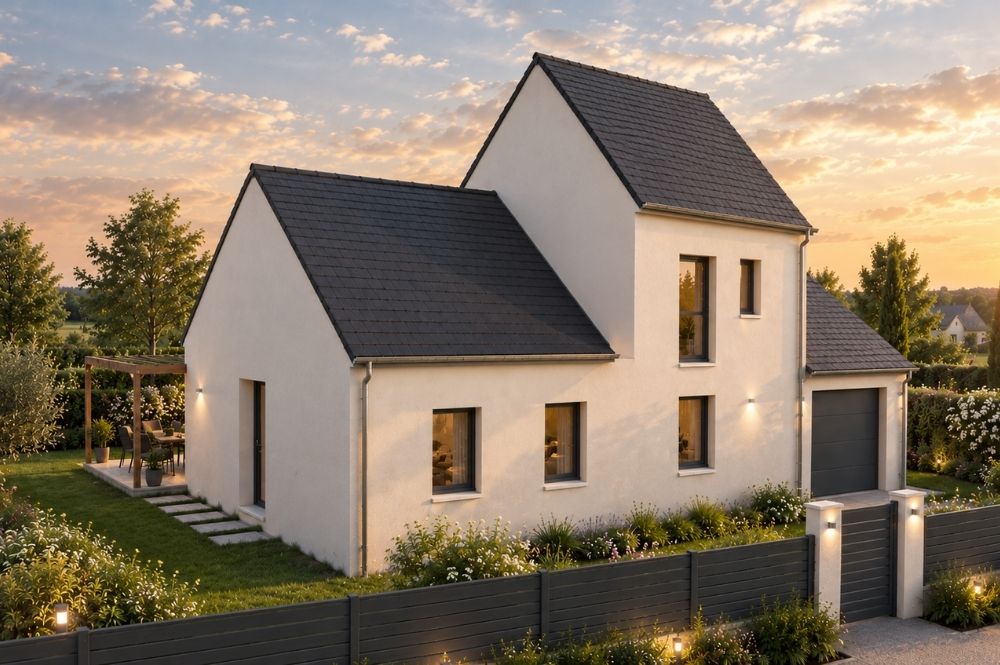 maison de 110m2 avec 4 chambres.