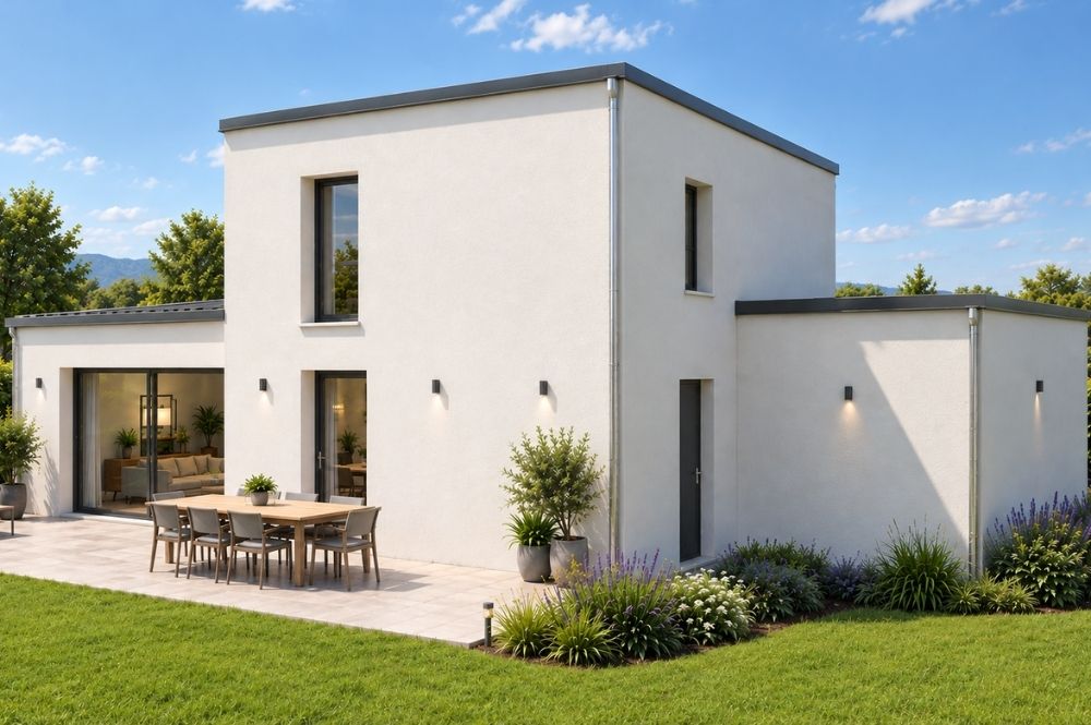 maison de 120m2 à toit plat