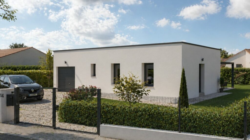 maison de 60m2 à toit plat