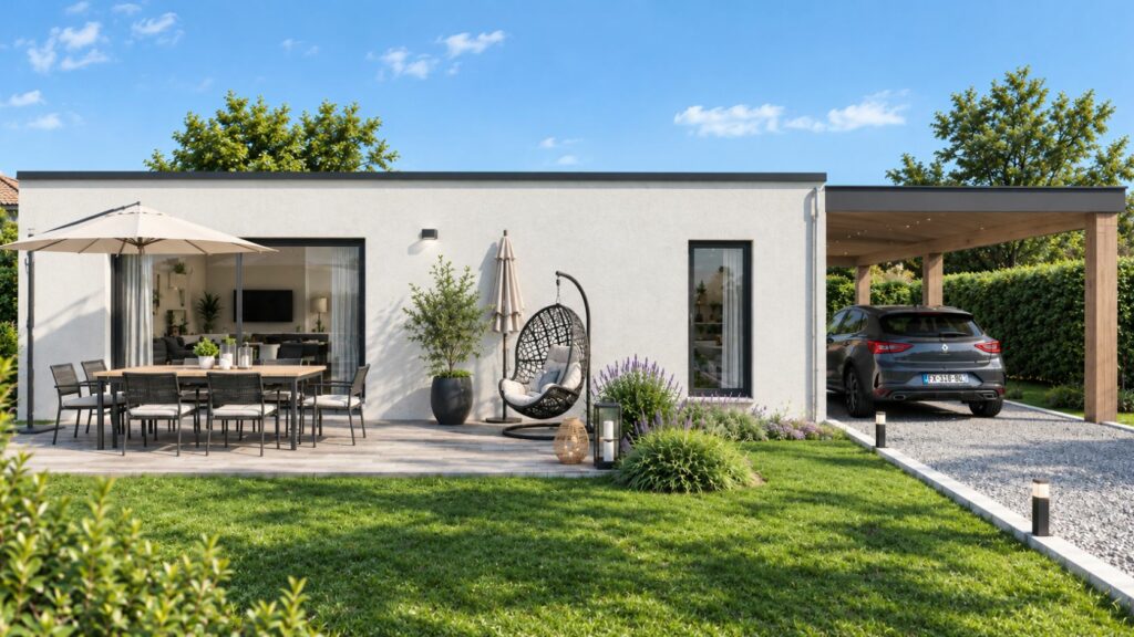 maison de 80m2 à toit plat