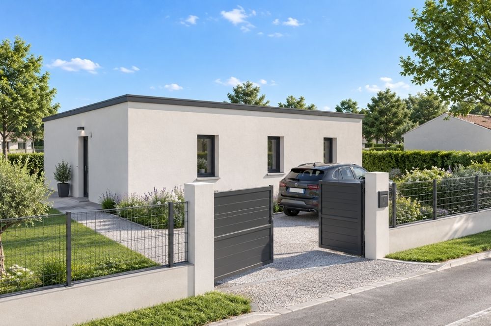 maison de 88m2 à toit plat
