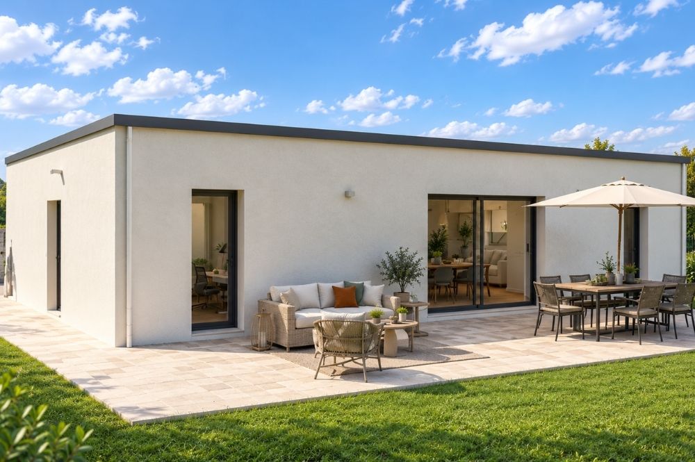 maison de 98 m2 à toit plat