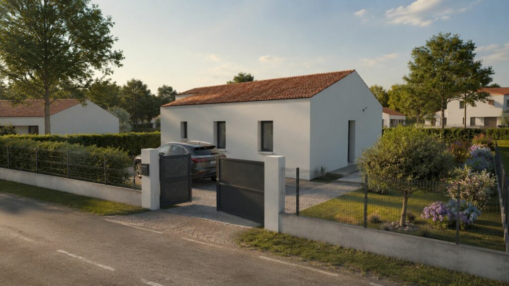 maison optima 95 côté façade pente de toit 17
