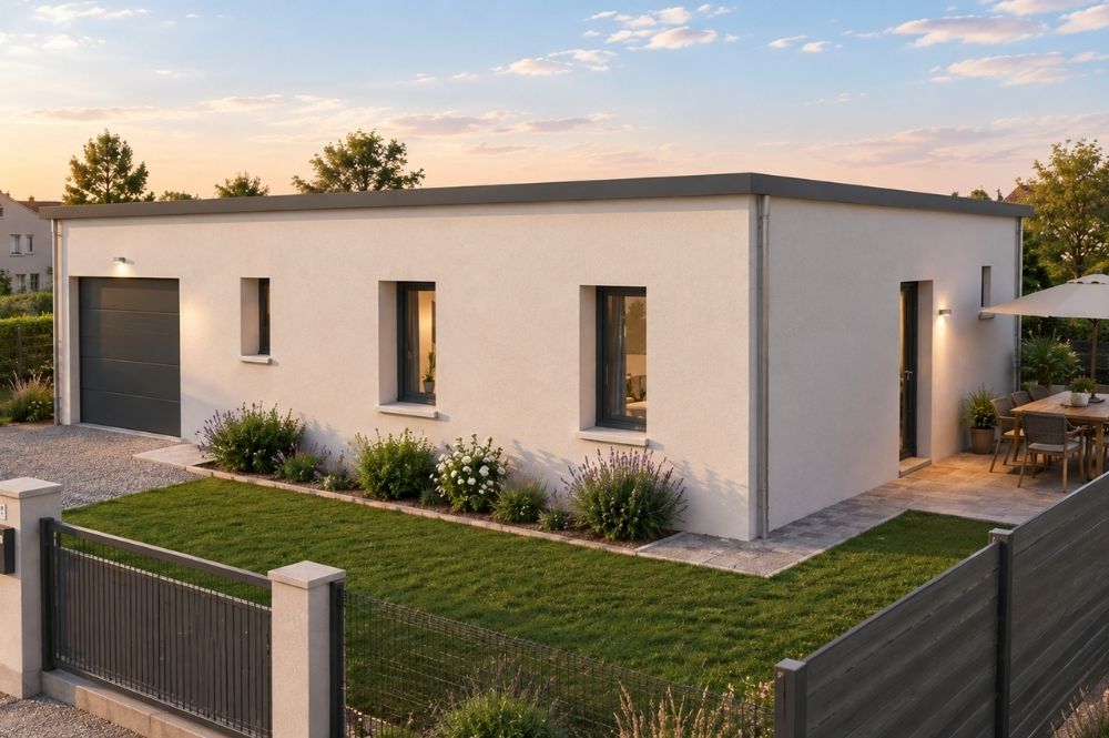 optima 80m2 3 chambres à toit plat