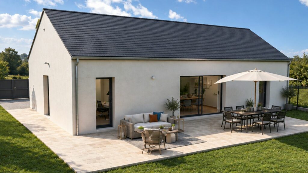 optima 98 privilège maison arrière toit en ardoise