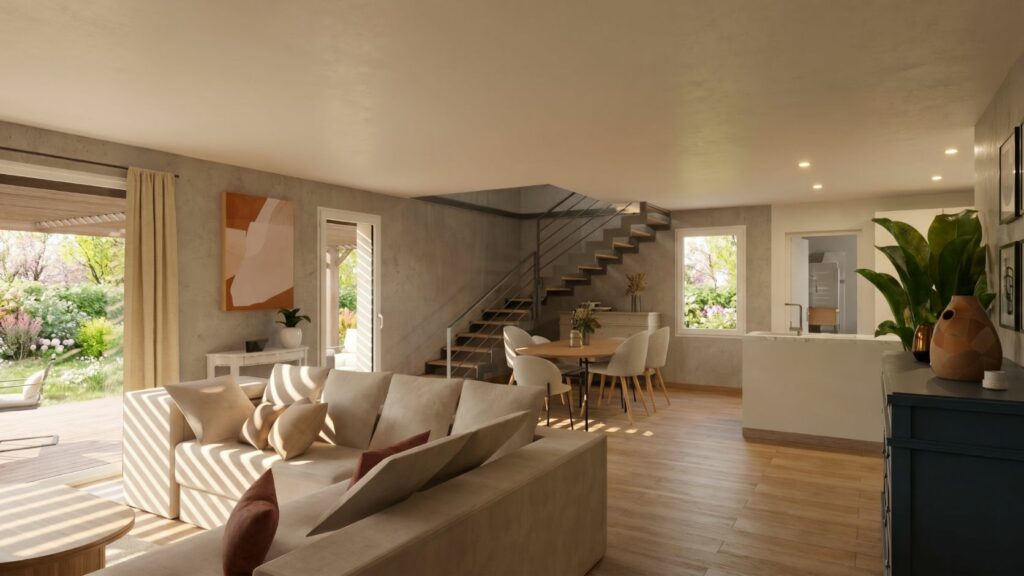 pièce de vie de 50m2