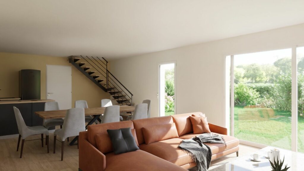 pièce de vie maison de 120m2